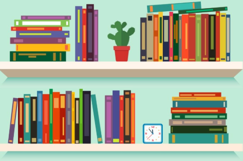 Bookshelf of STEM books
